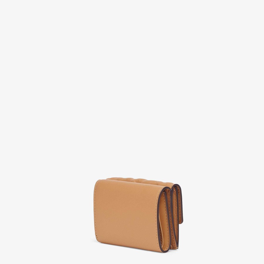 Women Fendi Wallets | Baguette Micro Trifold Beige