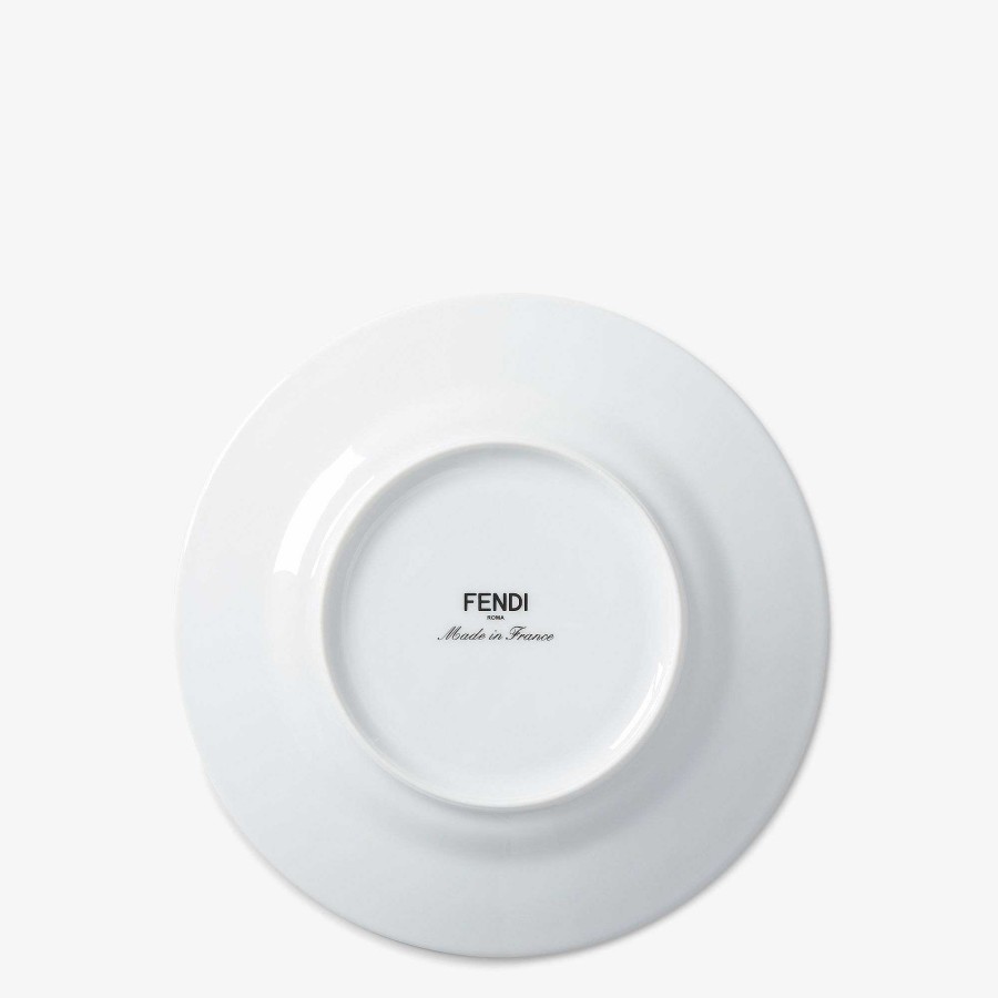 Home Decor & Lifestyle Fendi | Set Of Two Fendi O'Lock Plates White