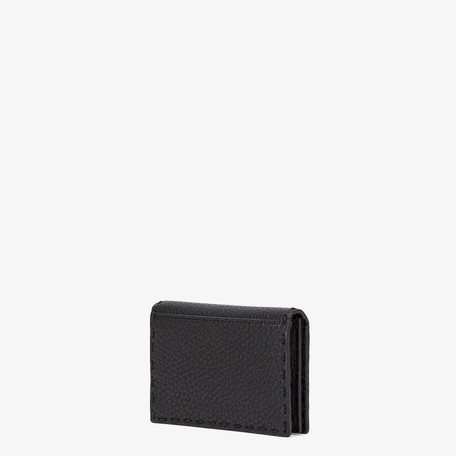 Men Fendi Card Holders | Card Holder Selleria Black