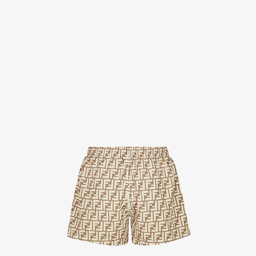 Men Fendi Swimwear | Swim Shorts Beige