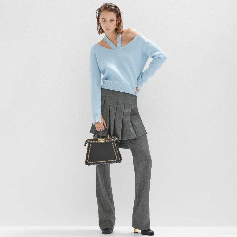 Women Fendi Knitwear | Sweater Light Blue