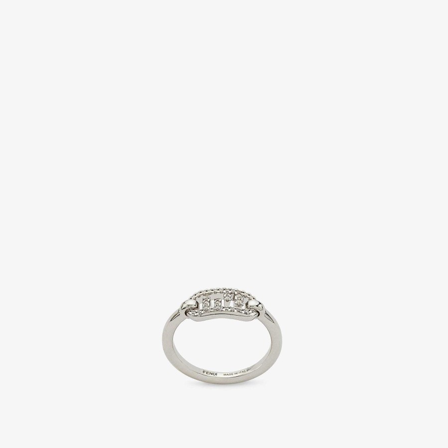 Women Fendi Rings | O'Lock Ring Silver