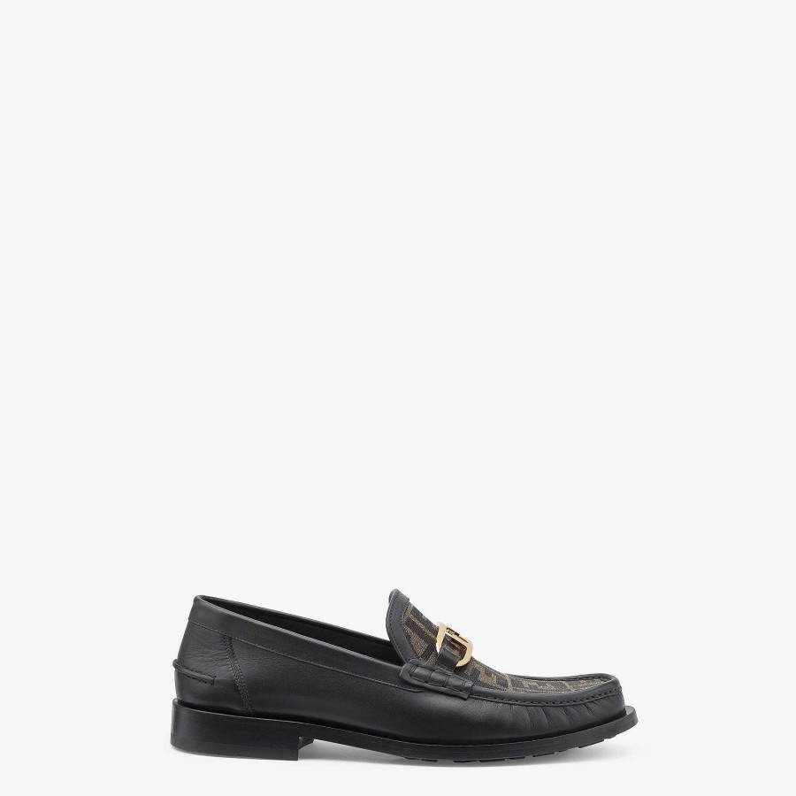 Men Fendi Loafers | Fendi O'Lock Loafers Black