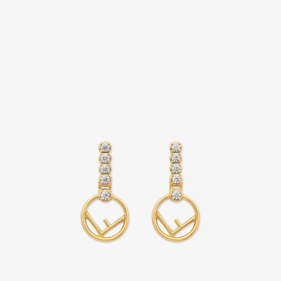 Women Fendi Earring & Brooches | F Is Fendi Earrings Gold